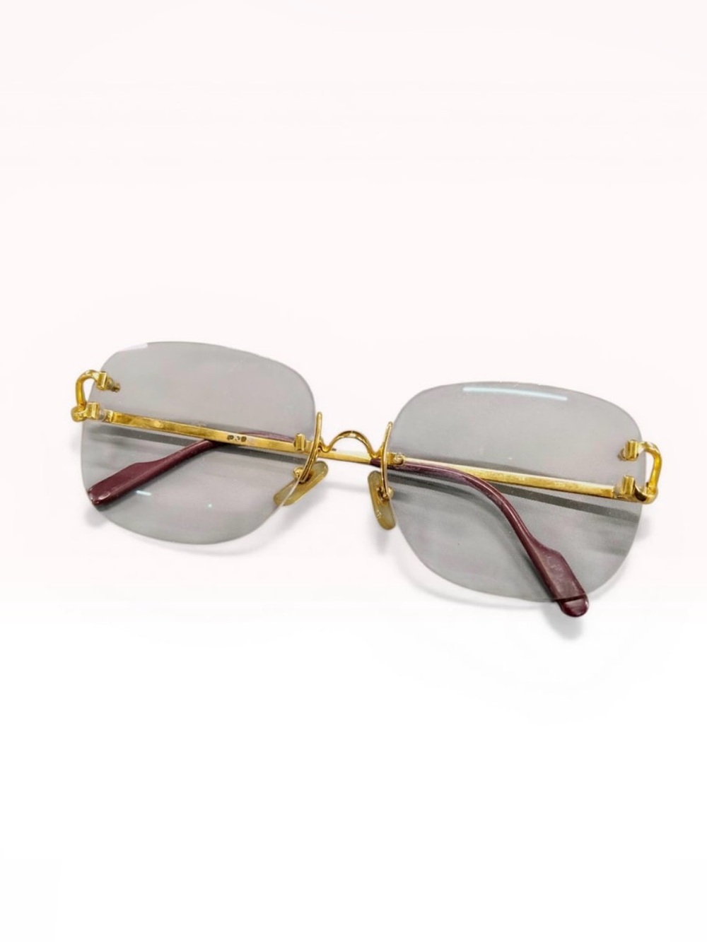 Cartier C Decor Motif Rimless Eyeglasses